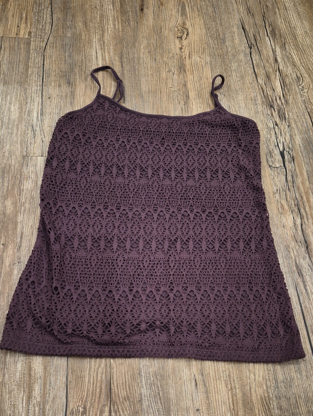 LOFT Crochet Lace Camisole in Plum